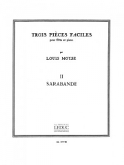 3つの小品・No.2 - サラバンド（ルイ・モイーズ）（フルート+ピアノ）【3 Pieces No. 2 – Sarabande】