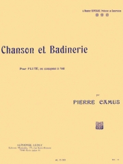 シャンソンとバディヌリ （ピエール・カミュ）（フルート+ピアノ）【Chanson Et Badinerie】