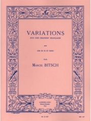 変奏曲（マルセル・ビッチュ)（ホルン+ピアノ）【Variations Sur Un Chanson Française 】