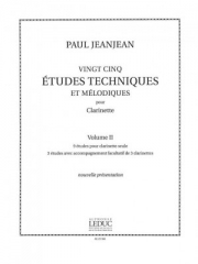 25の旋律的技巧練習曲・第2巻（ポール・ジャンジャン）【25 Etudes Techniques Et Melodiques Vol.2】