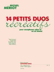 14の楽しい小二重奏曲（マイケル・メリオ） (サックスニ重奏)【14 Petits Duos Récréatifs】