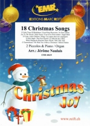 クリスマス・ソング・18曲集 (ジェローム・ノーレ編曲)  (ピッコロ二重奏+ピアノ)【18 Christmas Songs】