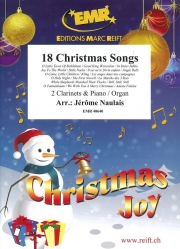 クリスマス・ソング・18曲集 (クラリネット二重奏+ピアノ)【18 Christmas Songs】