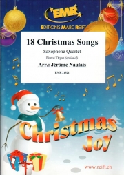 クリスマス・ソング・18曲集 (サックス四重奏+ピアノ)【18 Christmas Songs】