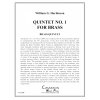 金管五重奏・No.1 (ウィリアム・ハービンソン) (金管五重奏)【Quintet No. 1 for Brass】
