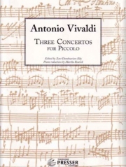 ピッコロのための3つの協奏曲（アントニオ・ヴィヴァルディ） (ピッコロ+ピアノ）【Three Concertos for Piccolo】