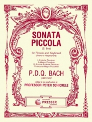 ソナタ・ピッコラ・S 8va（P. D. Q. バッハ） (ピッコロ+ピアノ）【Sonata Piccola, S 8va】