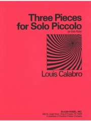 ソロ・ピッコロのための3つの小品（ルイス・カラブロ） (ピッコロ+ピアノ）【Three Pieces Fo Solo Piccolo】