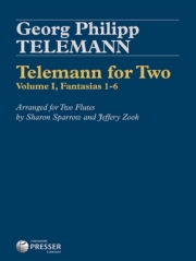 2人のためのフルート・Vol.1  （テレマン）(フルート二重奏)【Telemann For Two : Volume I, Fantasias 1-6】