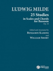 25の練習曲（ルートヴィヒ・ミルデ）（バスーン）【25 Studies in Scales and Chords for Bassoon, Op. 24】