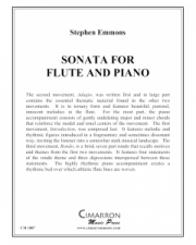 フルートとピアノのためのソナタ（スティーブン・エモンズ）（フルート+ピアノ）【Sonata for Flute and Piano】