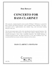 バスクラリネットとピアノのための協奏曲（ドン・ボウヤー）（バスクラリネット+ピアノ）【Concerto for Bass Clarinet and Piano】