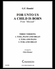 1人のみどりごが我らのために生まれた (ヘンデル)（テューバ+ピアノ）【For Unto Us a Child is Born】