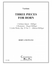 ホルンのための3つの小品（ジョン・ジェイ・ヒルフィガー）（ホルン+ピアノ）【Three Pieces for Horn】