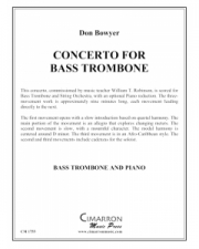 バストロンボーンとピアノのための協奏曲 (ドン・ボウヤー)（バストロンボーン+ピアノ）【Concerto for Bass Trombone and Piano】