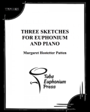 ユーフォニアムとピアノのための3つのスケッチ （Margaret Patten）（ユーフォニアム+ピアノ）【Three Sketches For Euphonium and Piano】