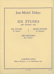 6つの練習曲  (ジャン＝ミシェル・ドフェイ）(クラリネット二重奏)【6 Etudes】