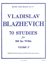 70の練習曲・Vol.2（ウラディスラフ・ブラゼヴィッチ） (テューバ）【70 Studies for Bb Flat Tuba BC Vol. 2】