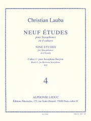 9つの練習曲・Vol.4（クリスチャン・ローバ）（バリトンサックス）【9 Etudes Vol.4】