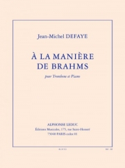 ブラームス風に（ジャン＝ミシェル・ドフェイ）（トロンボーン+ピアノ）【la manière de brahms】