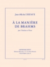 ブラームス風に（ジャン＝ミシェル・ドフェイ）（トロンボーン+ピアノ）【la manière de brahms】
