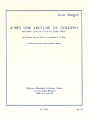 ゴルドーニを読んで（18世紀の様式による幻想曲）（アラン・マルゴーニ） (バストロンボーン+ピアノ）【Apres Une Lecture De Goldoni】