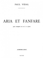 アリアとファンファーレ (ポール・ヴィダル)（トランペット+ピアノ）【Aria et Fanfare】