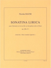 ソナチネ・リリカ・Op.108・No.1（ニコラ・バクリ） (クラリネット+ピアノ）【Sonatina Lirica Op. 108 No. 1】