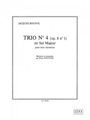 Trio 4 Op.8/1  (ジャック＝ジュール・ブーフィユ）(クラリネット三重奏)