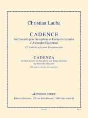 カデンツァ（クリスチャン・ローバ） (アルトサックス）【Cadence】