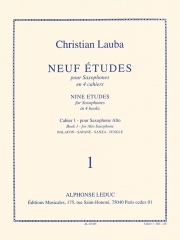 9つの練習曲（クリスチャン・ローバ） (アルトサックス）【Neuf Etudes】