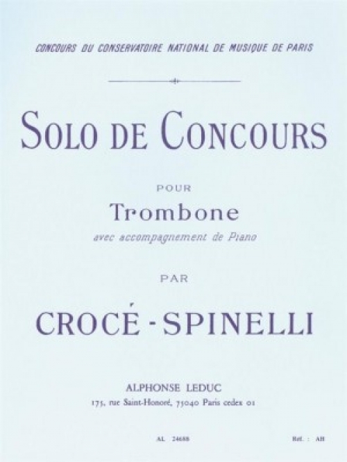 コンクールのための独奏曲 Croce Spinelli トロンボーン ピアノ Solo De Concours 吹奏楽の楽譜販売はミュージックエイト