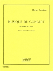 コンサートの音楽（マリウス・コンスタン） (アルトサックス+ピアノ）【Musique De Concert】