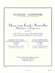 新しいホルンの200の練習曲・Vol.5（マキシム・アルフォンス） (ホルン）【200 Études Nouvelles Mélodiques et Progressives Volume 5】