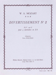 ディヴェルティスマン・No.2・KV439b（モーツァルト）（クラリネット三重奏）【Divertissement No.2 KV439b】