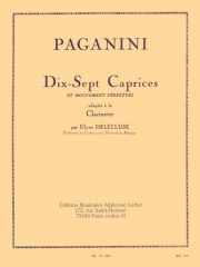17のカプリス（ニコロ・パガニーニ） (クラリネット+ピアノ）【17 Caprices】
