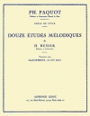 12の旋律的練習曲（アンリ・ビュッセル） (アルトサックス）【Douze Etudes Melodiques】