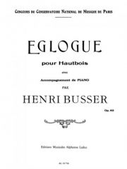 牧歌・Op.63（アンリ・ビュッセル） (オーボエ+ピアノ）【Eglogue Op63】