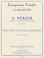 22の近代的な練習曲（オーギュスト・ペリエ） (クラリネット）【22 Etudes modernes】