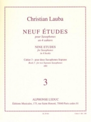 9つの練習曲（クリスチャン・ローバ） (ソプラノサックス）【Neuf Etudes】