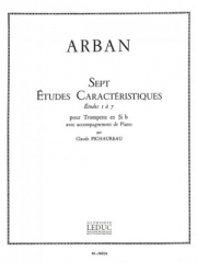 7つの性格的練習曲 (ジャン・バティスト・アーバン)（トランペット+ピアノ）【7 Etudes Caracteristiques No.1 - No.7】