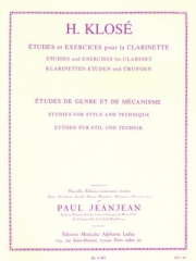 様式と技巧の練習曲（イアサント・クローゼ） (クラリネット）【Etudes De Genre Et Mecanisme】