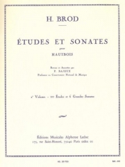 練習曲とソナタ・Vol.2（アンリ・ブロ） (オーボエ）【Etudes et Sonates Vol.2】