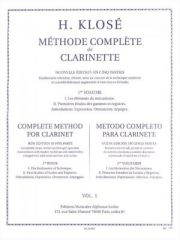 クラリネットのための総合教則本・Vol.1（イアサント・クローゼ） (クラリネット）【Méthode Complète de Clarinette Volume 1】