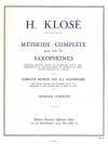 アルトサックスのための総合教則本（イアサント・クローゼ） (アルトサックス）【Methode de Saxophone Complete】