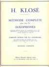 サックスのための総合教則本・Vol.1（イアサント・クローゼ） (テナーサックス）【Méthode Complète pour tous les Saxophones・Vol.1】