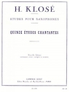 15の旋律的練習曲（イアサント・クローゼ） (バリトンサックス）【15 Etudes Chantantes】