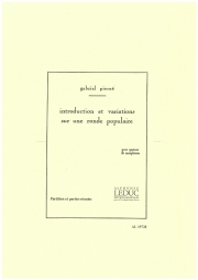 民謡風ロンドの主題による序奏と変奏（ガブリエル・ピエルネ）（サックス四重奏）【Introduction et Variations Sur Une Ronde Populaire(for 4 S】