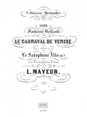 ヴェニスの謝肉祭、幻想曲（ルイ・アドルプ・マヨー） (アルトサックス+ピアノ）【Le Carnaval de Venise, Fantaisie】