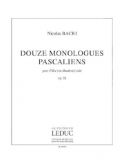 モノローグ・パスカル（ジュアン・アラン） (オーボエ）【Monologues Pascaliens 12 Op 92】